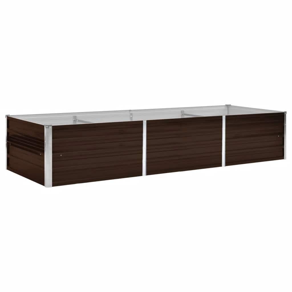 Garten-Hochbeet Braun 240 x 80 x 45 cm Verzinkter Stahl