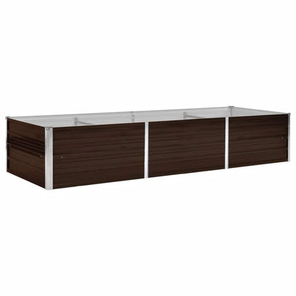 Garten-Hochbeet Braun 240 x 80 x 45 cm Verzinkter Stahl