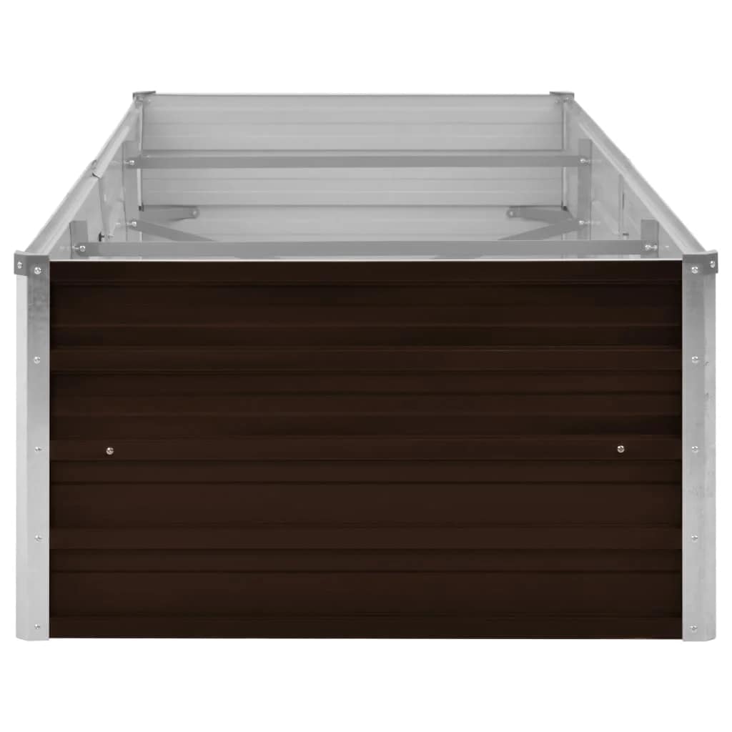 Garten-Hochbeet Braun 240 x 80 x 45 cm Verzinkter Stahl
