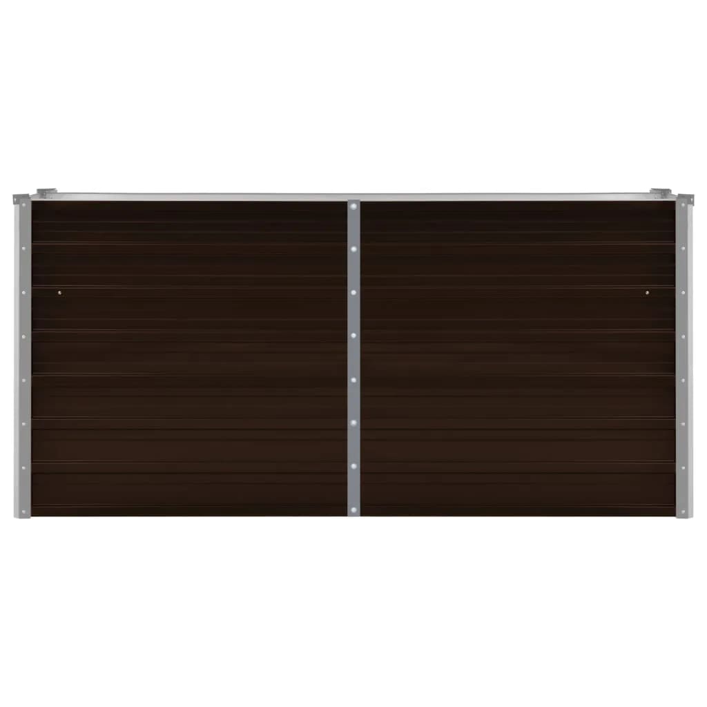 Plate-bande surélevée de jardin marron 160 x 40 x 77 cm acier galvanisé