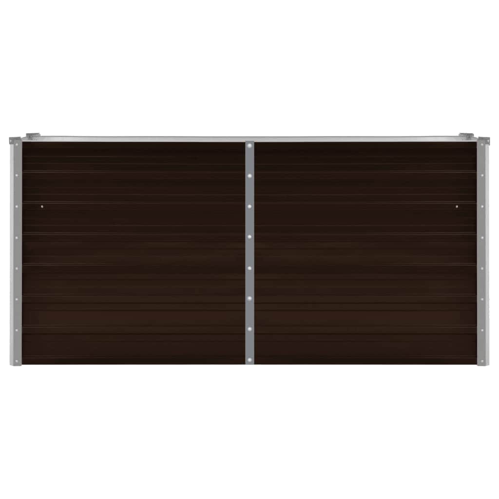 Garten-Hochbeet Braun 160 x 40 x 77 cm Verzinkter Stahl