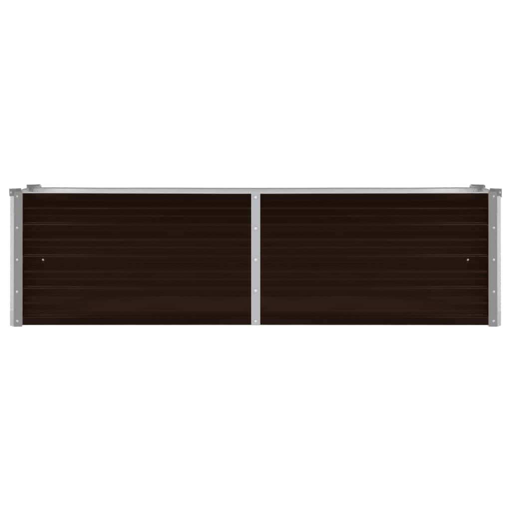 Garten-Hochbeet Braun 160 x 40 x 45 cm Verzinkter Stahl