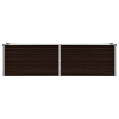 Garten-Hochbeet Braun 160 x 40 x 45 cm Verzinkter Stahl