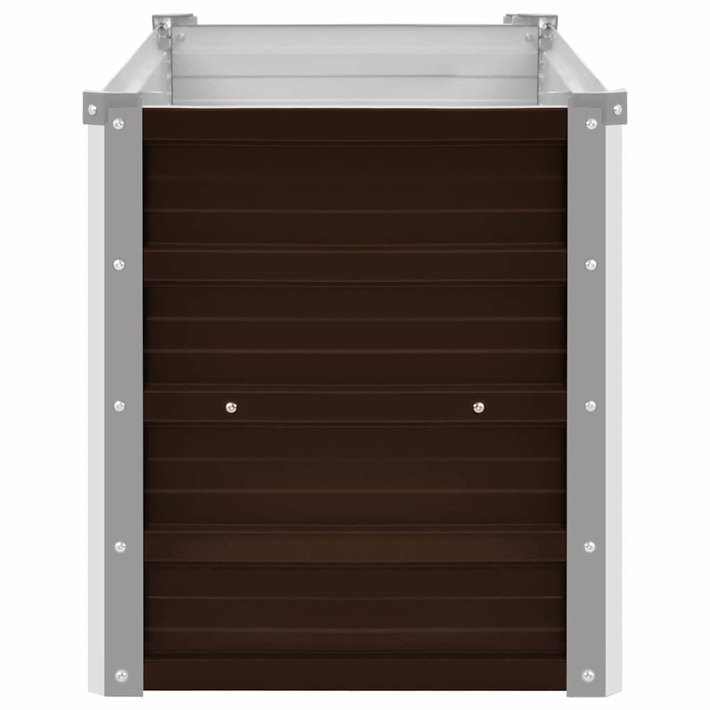 Garten-Hochbeet Braun 160 x 40 x 45 cm Verzinkter Stahl