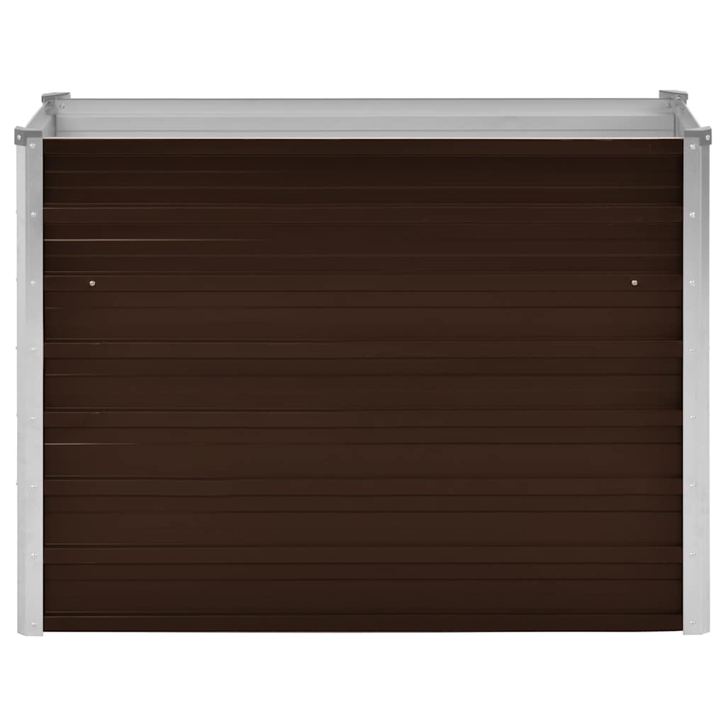 Garten-Hochbeet Braun 100 x 40 x 77 cm Verzinkter Stahl