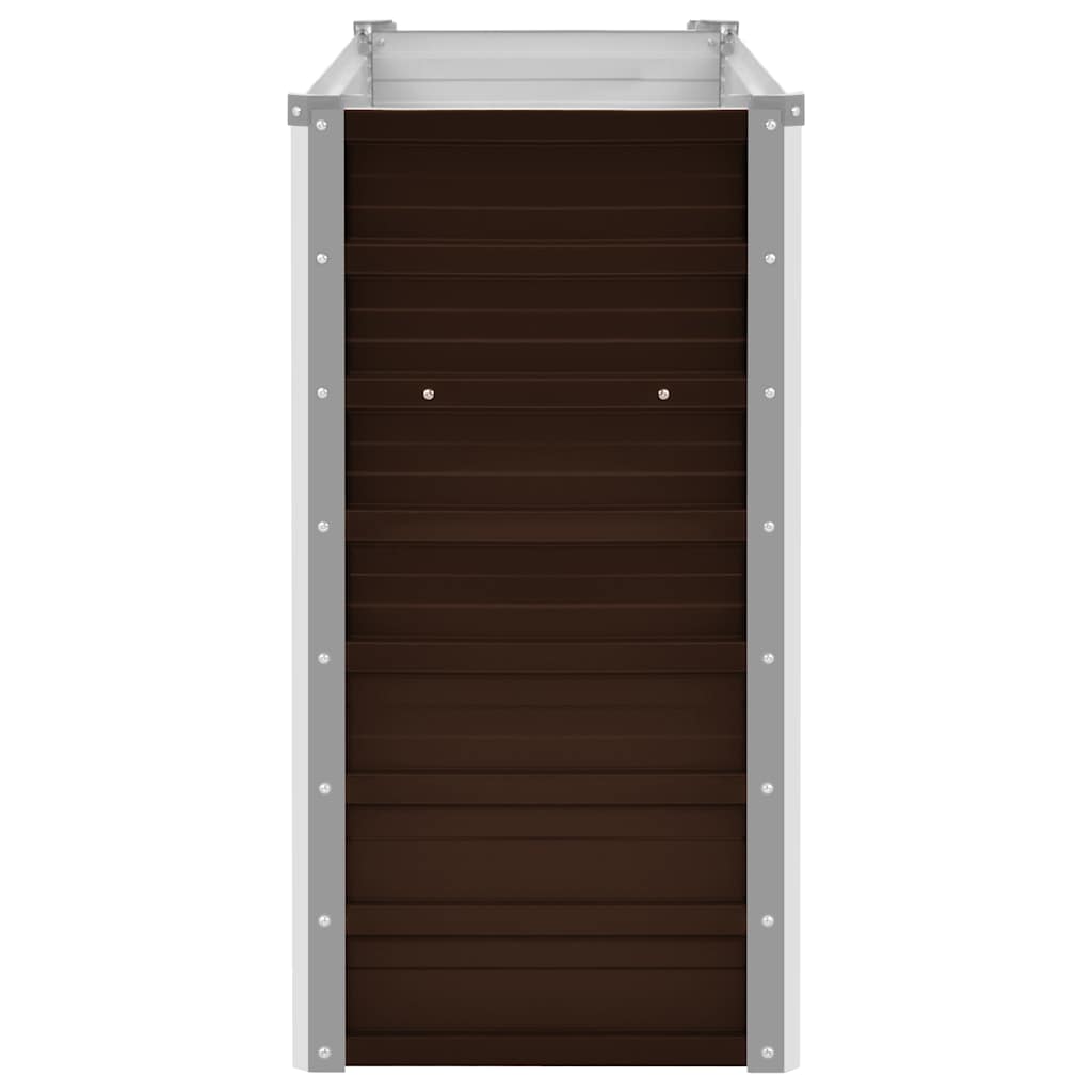 Garten-Hochbeet Braun 100 x 40 x 77 cm Verzinkter Stahl