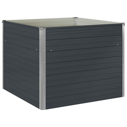 Hochbeet Anthrazit 100 x 100 x 77 cm Verzinkter Stahl