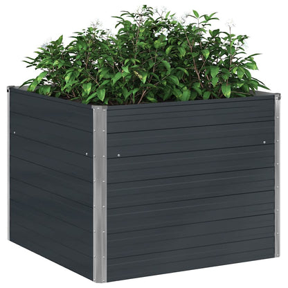 Hochbeet Anthrazit 100 x 100 x 77 cm Verzinkter Stahl
