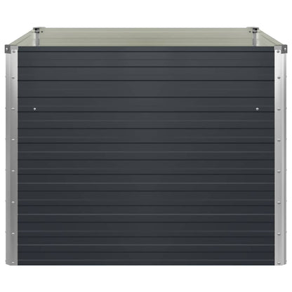 Hochbeet Anthrazit 100 x 100 x 77 cm Verzinkter Stahl