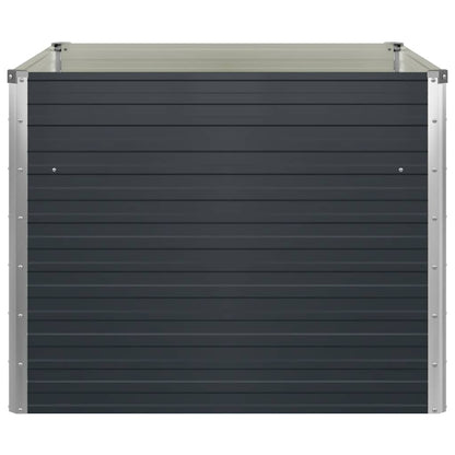 Hochbeet Anthrazit 100 x 100 x 77 cm Verzinkter Stahl