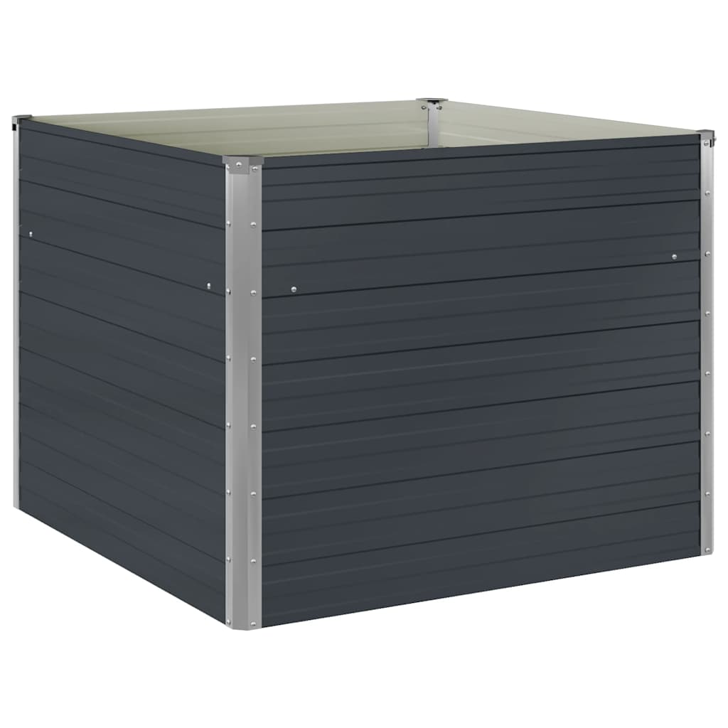 Hochbeet Anthrazit 100 x 100 x 77 cm Verzinkter Stahl