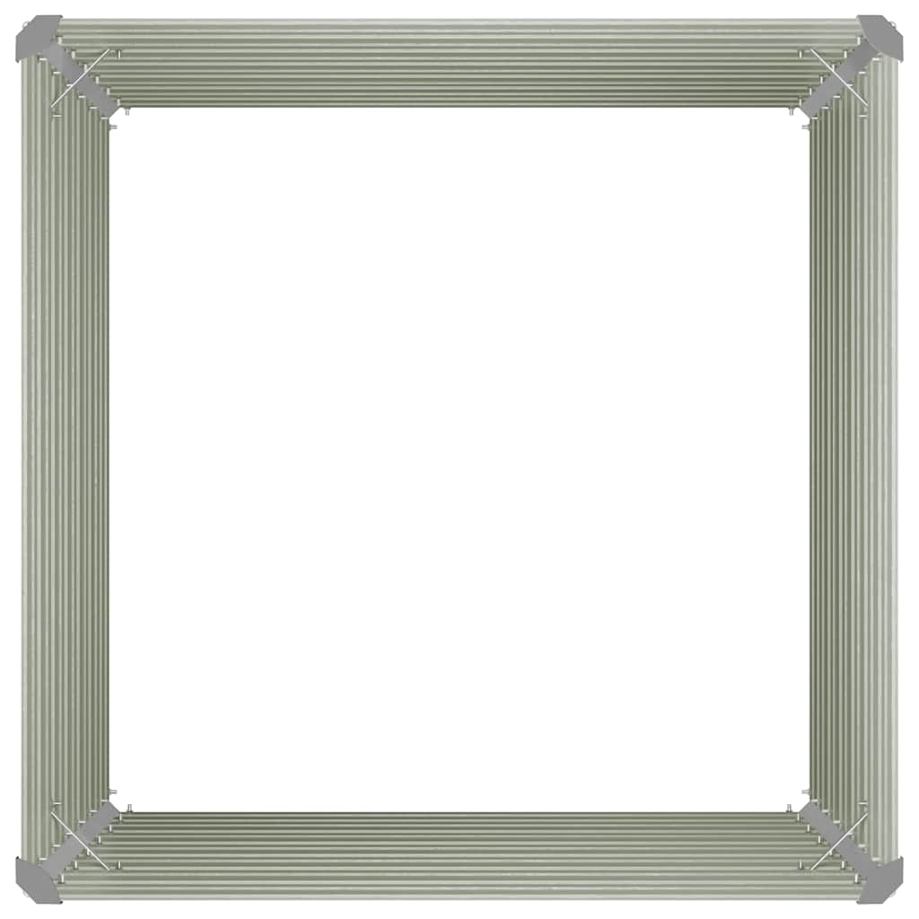 Hochbeet Anthrazit 100 x 100 x 77 cm Verzinkter Stahl