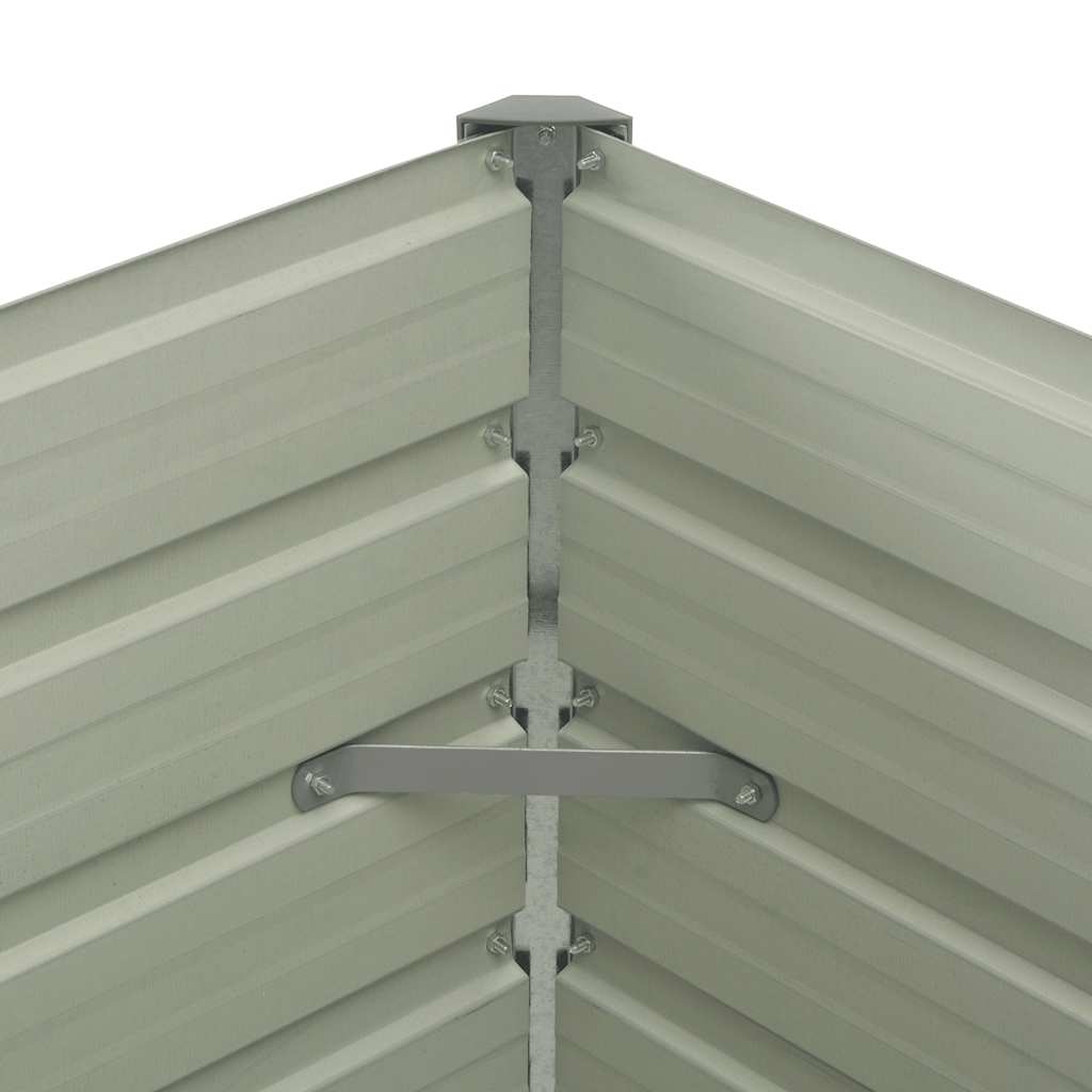 Hochbeet Anthrazit 100 x 100 x 77 cm Verzinkter Stahl