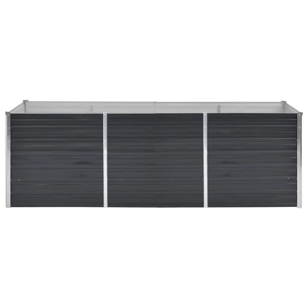 Garten-Hochbeet Anthrazit 240 x 80 x 77 cm Verzinkter Stahl