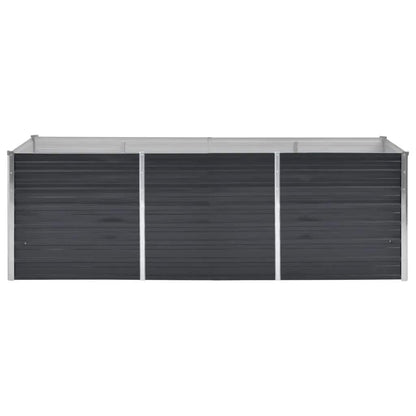 Garten-Hochbeet Anthrazit 240 x 80 x 77 cm Verzinkter Stahl