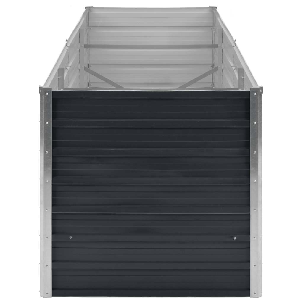 Garten-Hochbeet Anthrazit 240 x 80 x 77 cm Verzinkter Stahl