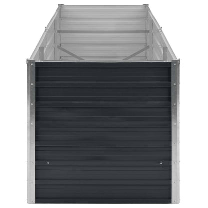 Garten-Hochbeet Anthrazit 240 x 80 x 77 cm Verzinkter Stahl