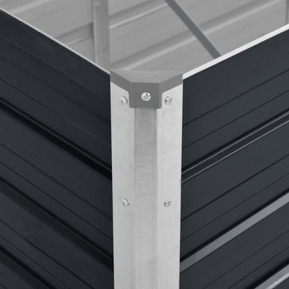 Garten-Hochbeet Anthrazit 240 x 80 x 77 cm Verzinkter Stahl