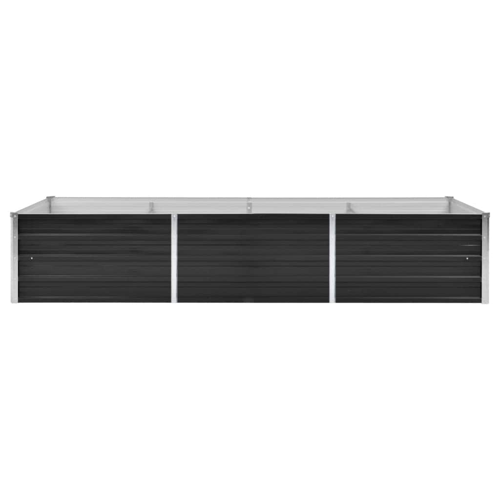 Garten-Hochbeet Anthrazit 240 x 80 x 45 cm Verzinkter Stahl