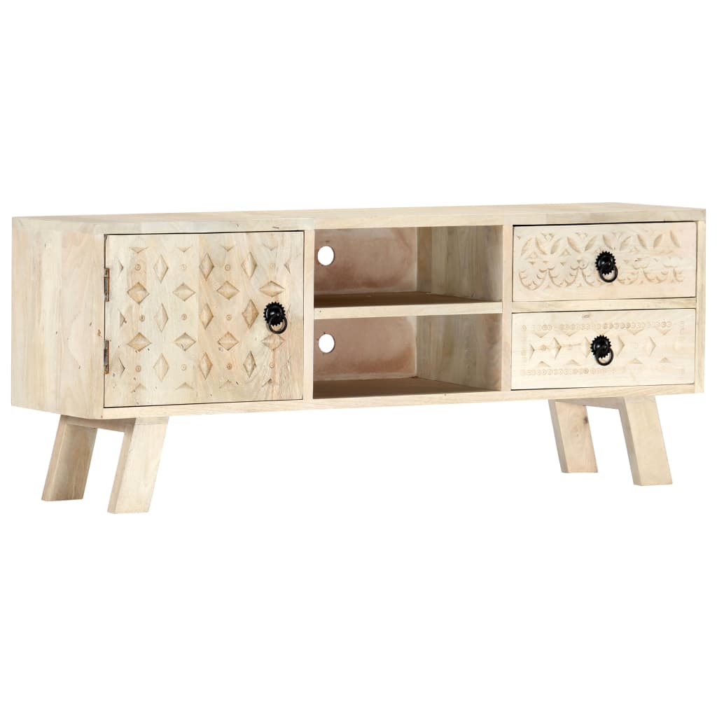 TV-Schrank 110 x 30 x 44 cm Massivholz Mango