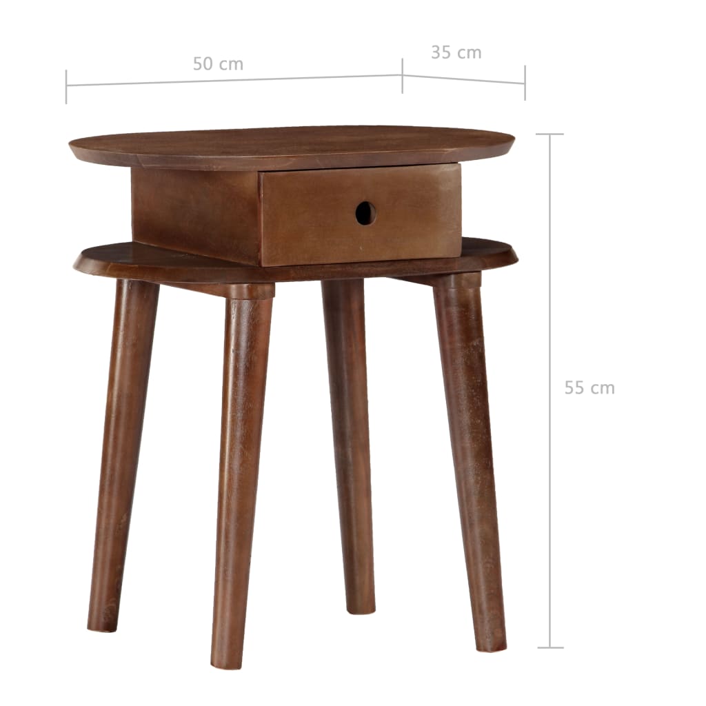 Nachttisch 50x35x55 cm Massivholz Akazie