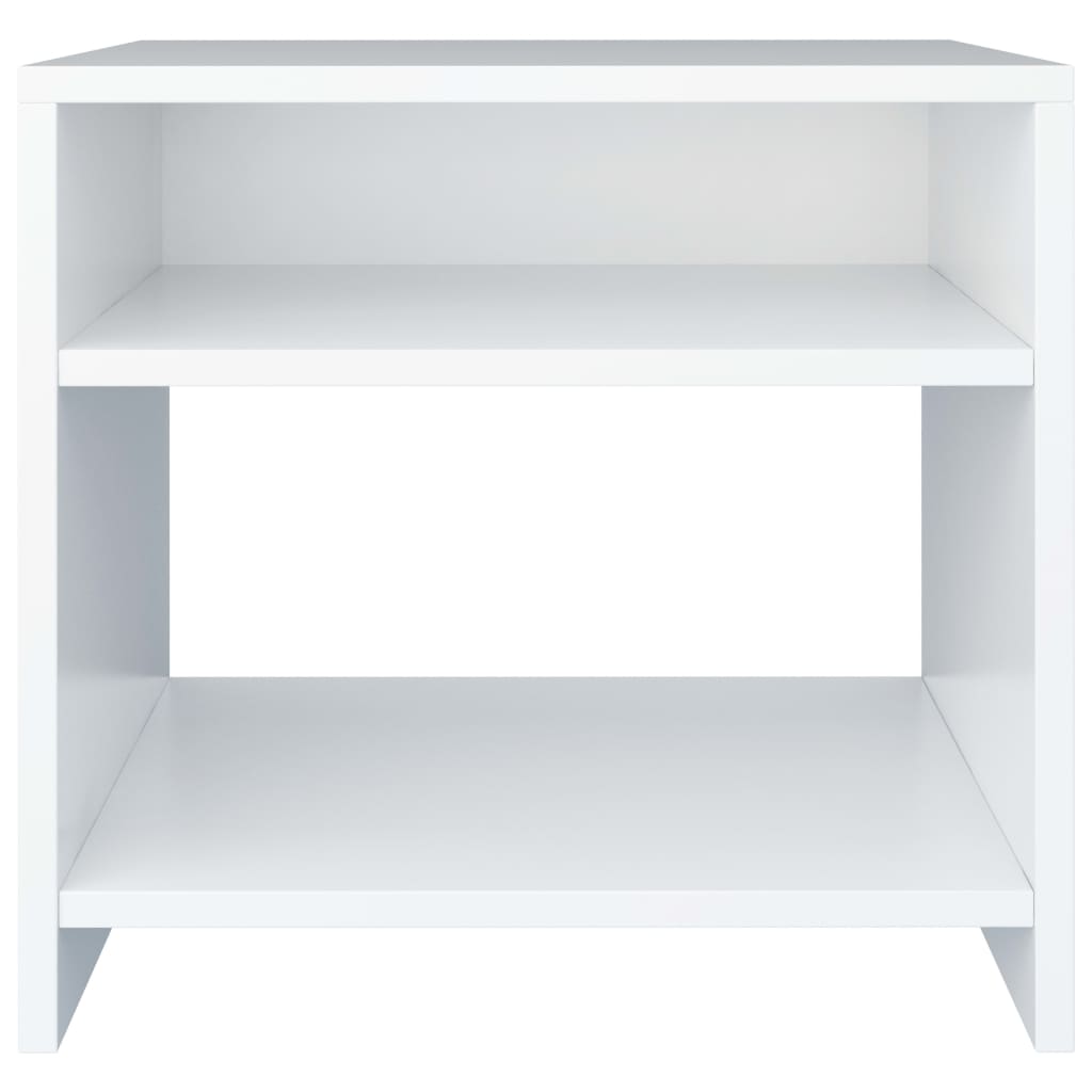 Bedside tables 2 pcs. White 40x30x40 cm wood material
