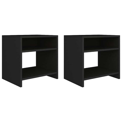 Nachttische 2 Stk. Schwarz 40x30x40 cm Holzwerkstoff