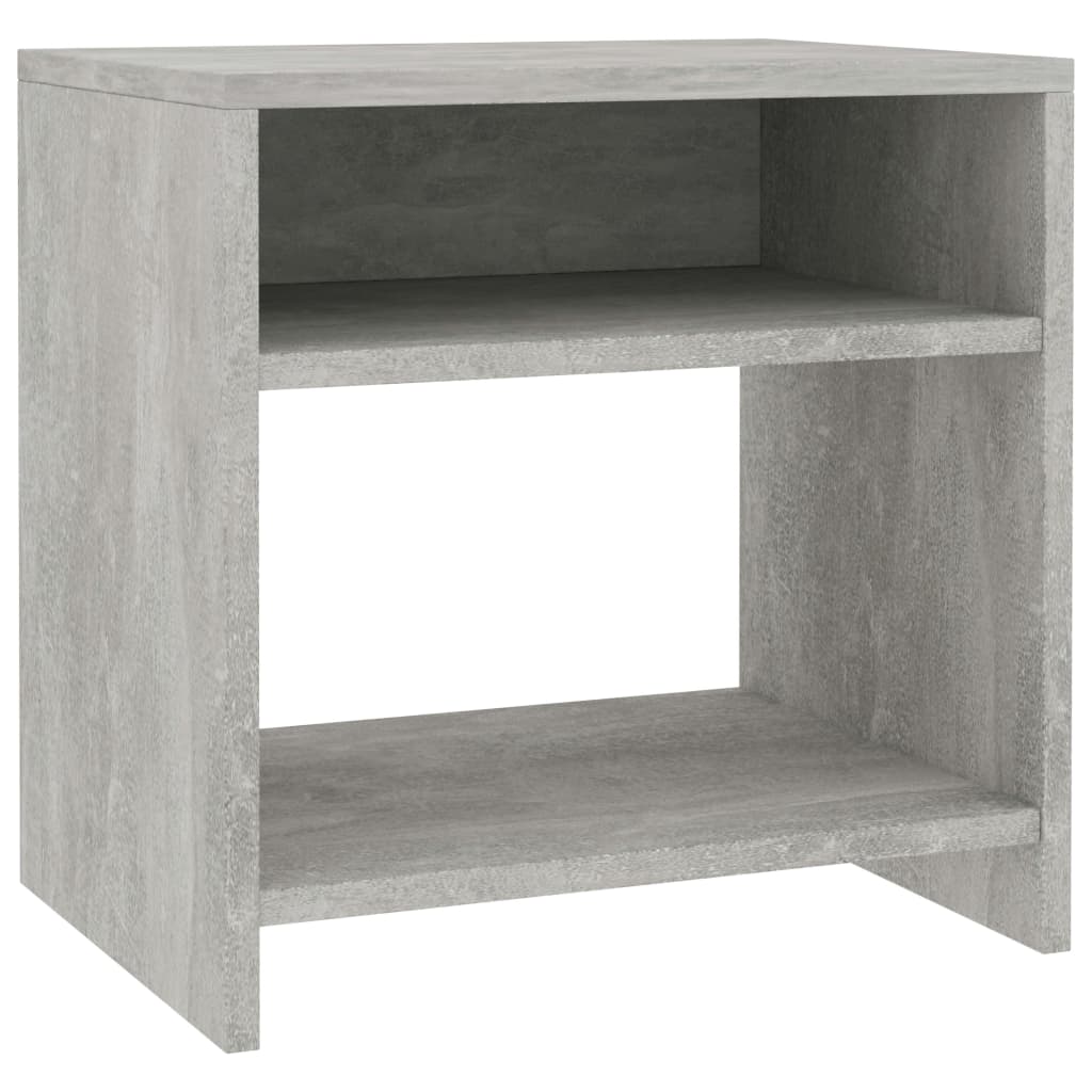 Table de chevet gris béton 40x30x40 cm en bois