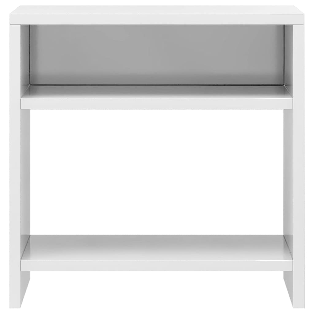 Bedside table high gloss white 40x30x40 cm wood material