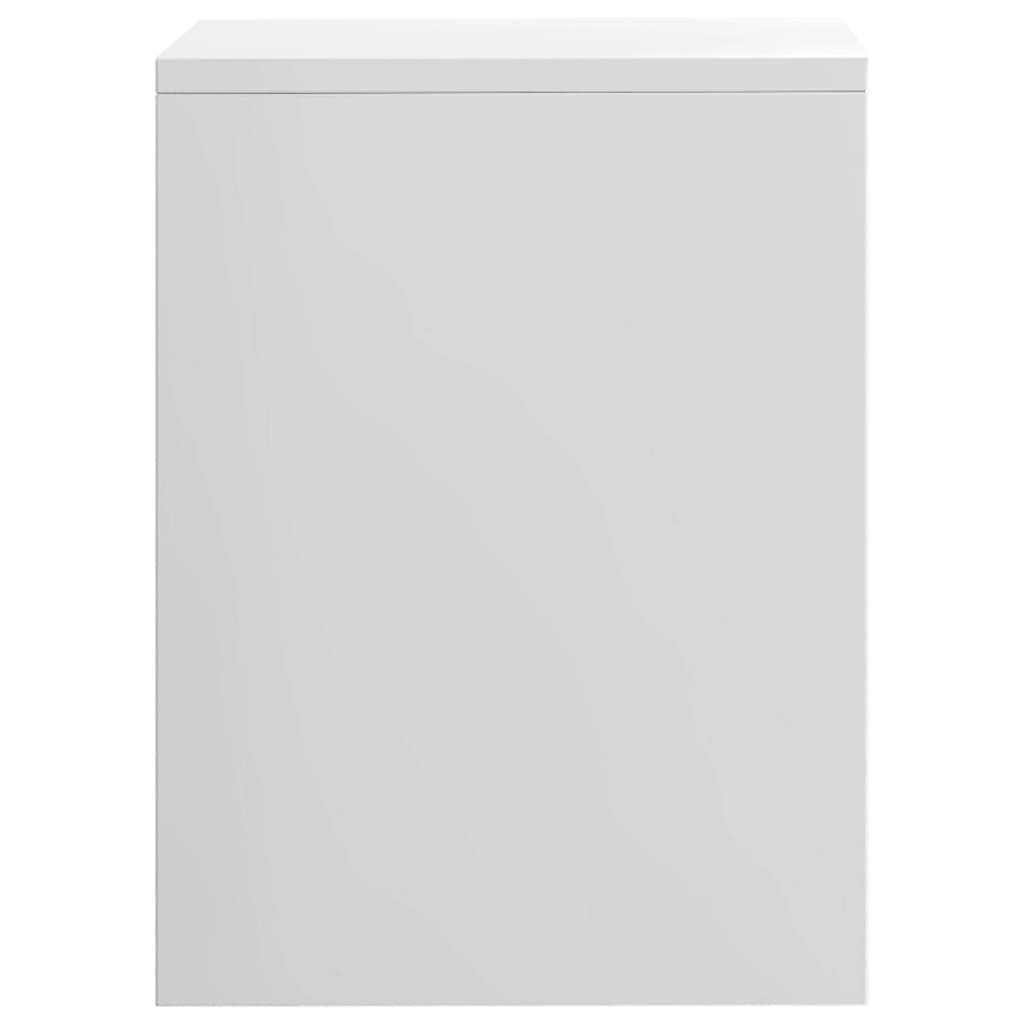 Bedside table high gloss white 40x30x40 cm wood material