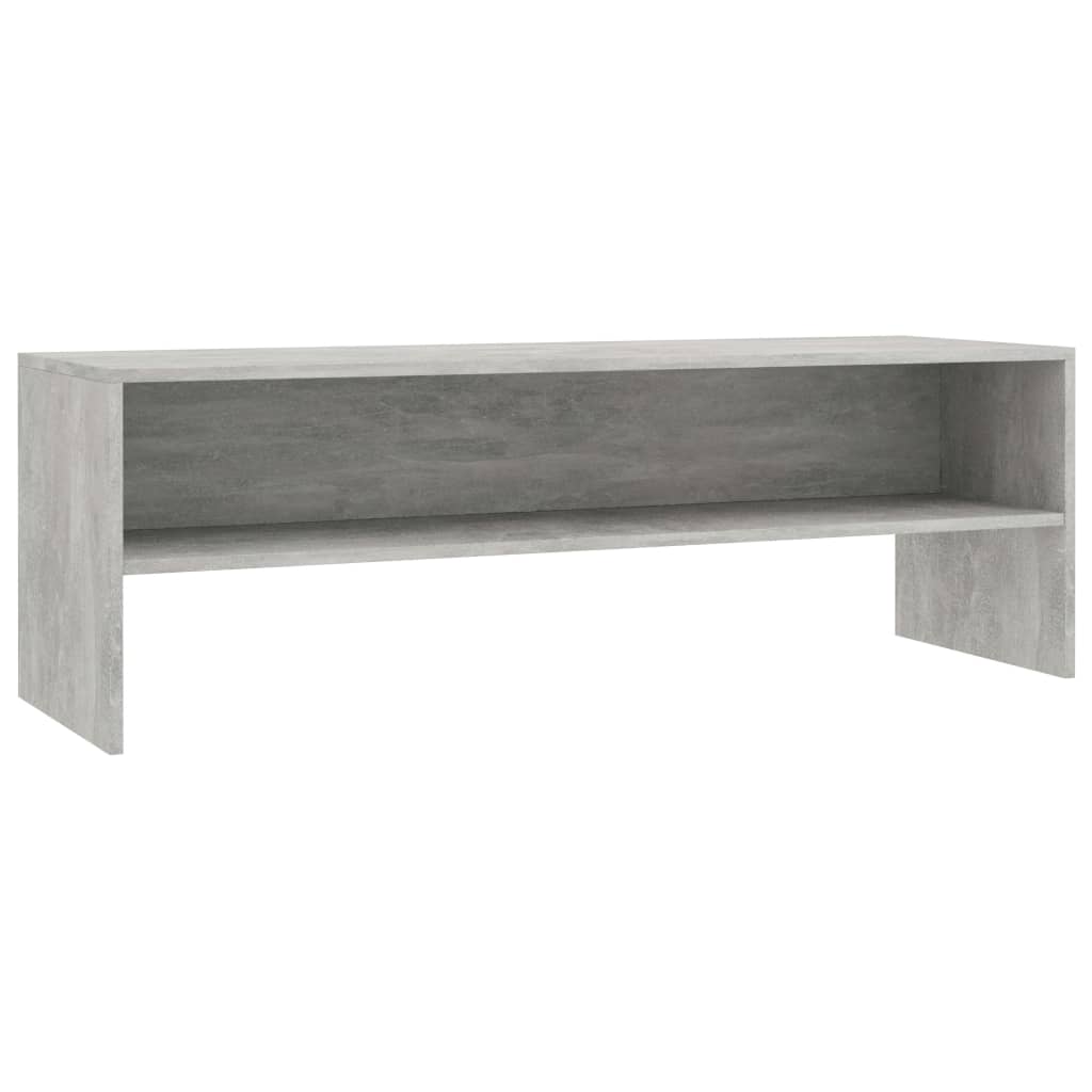 Meuble TV gris béton 120x40x40 cm en bois