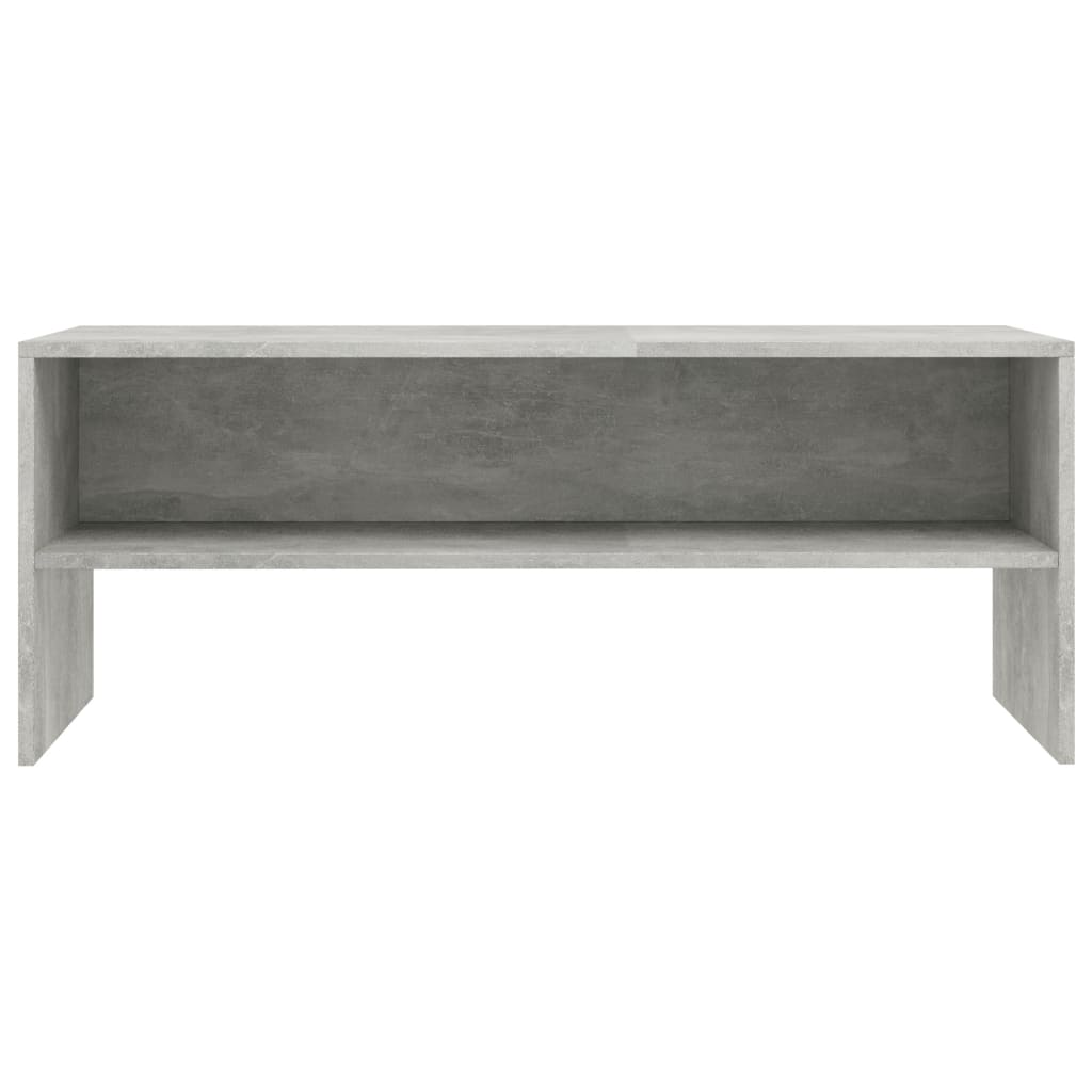 Meuble TV gris béton 100x40x40 cm en bois