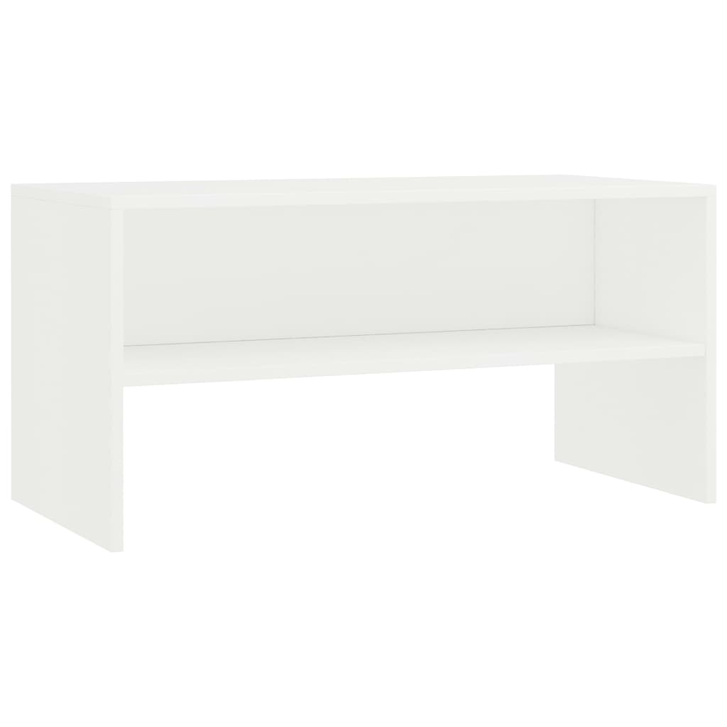 Meuble TV blanc 80x40x40cm en bois