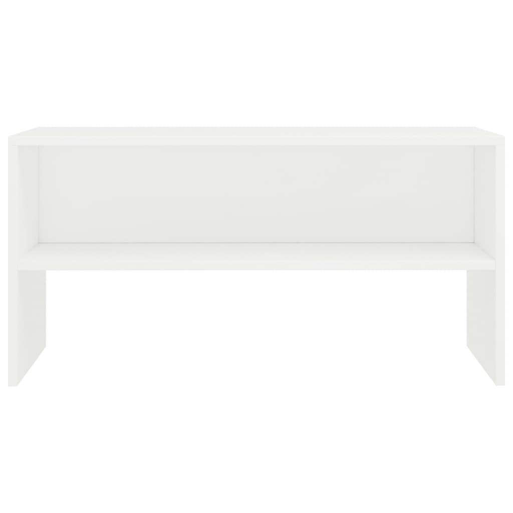 Meuble TV blanc 80x40x40cm en bois