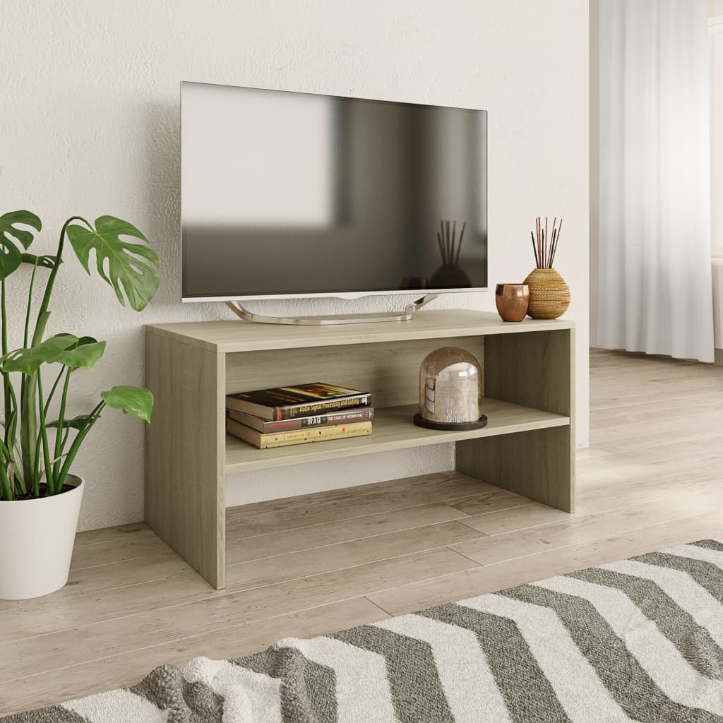 Meuble TV chêne Sonoma 80x40x40 cm matériau bois