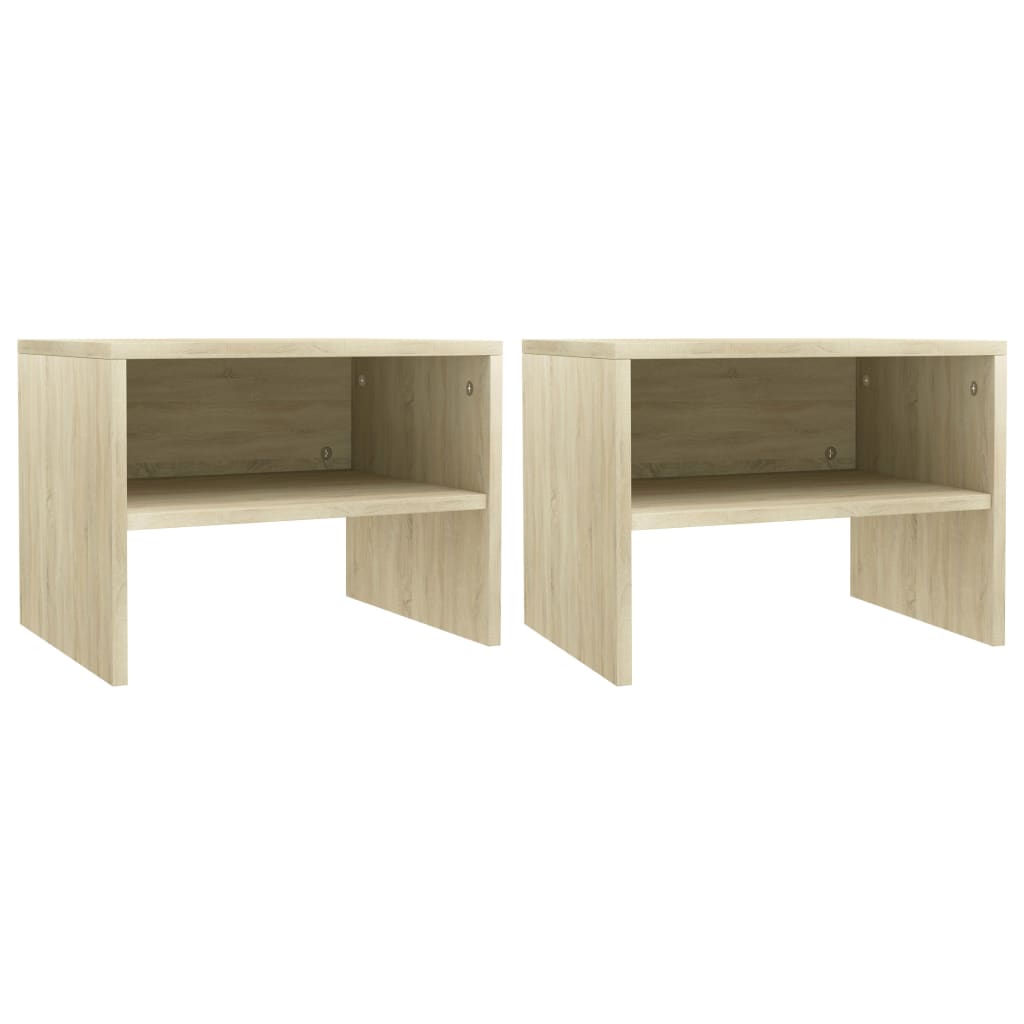 Tables de chevet 2 pcs. Chêne Sonoma 40x30x30 cm matériau bois