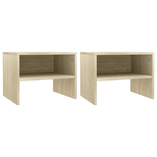Tables de chevet 2 pcs. Chêne Sonoma 40x30x30 cm matériau bois