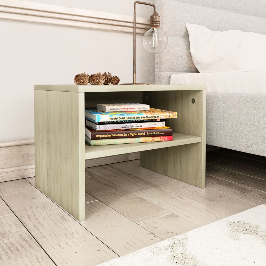 Tables de chevet 2 pcs. Chêne Sonoma 40x30x30 cm matériau bois