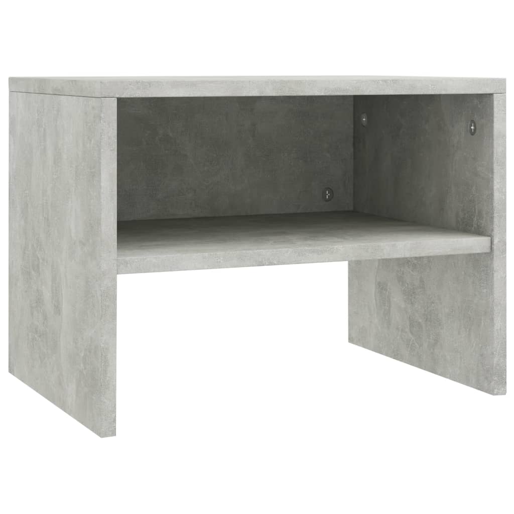 Table de chevet gris béton 40x30x30 cm en bois