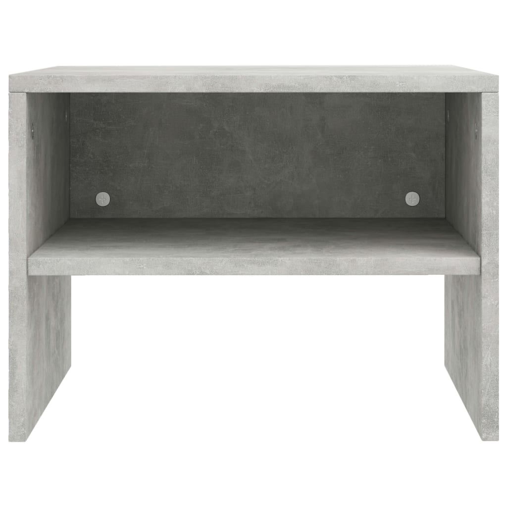 Table de chevet gris béton 40x30x30 cm en bois