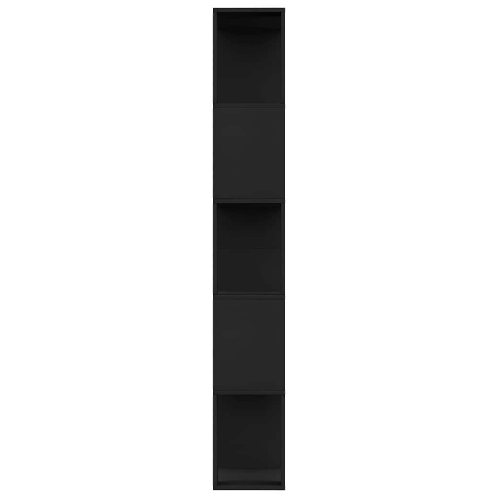 Bücherregal/Raumteiler Schwarz 80x24x159 cm Holzwerkstoff