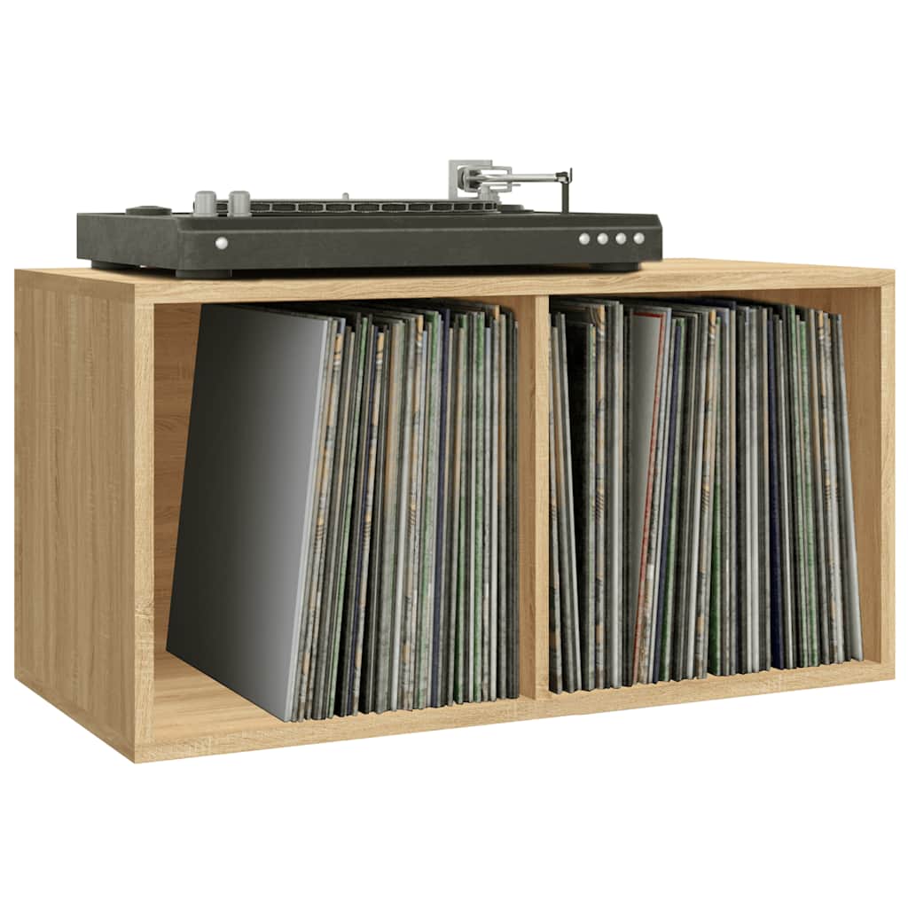 Schallplatten-Aufbewahrungsbox Sonoma Eiche 71x34x36 cm