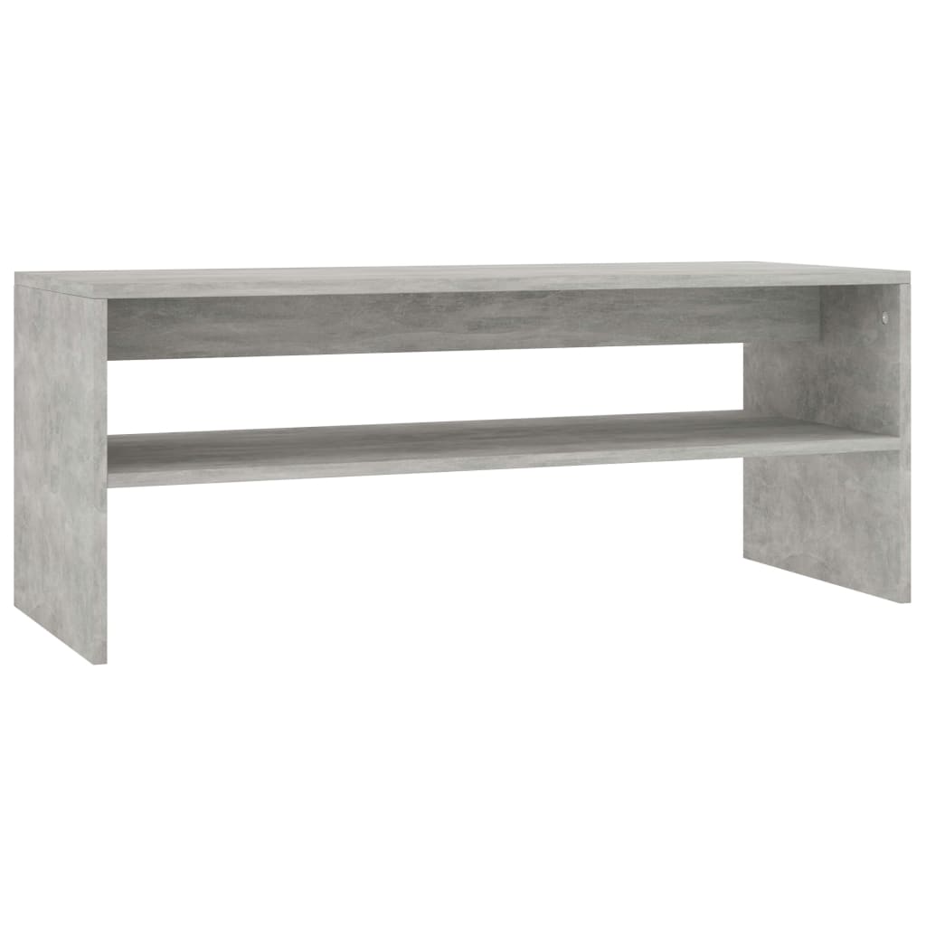 Table basse gris béton 100x40x40 cm en bois