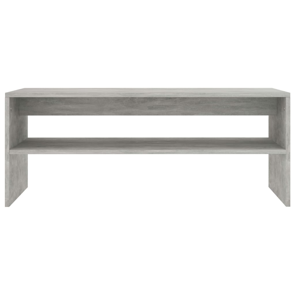 Table basse gris béton 100x40x40 cm en bois