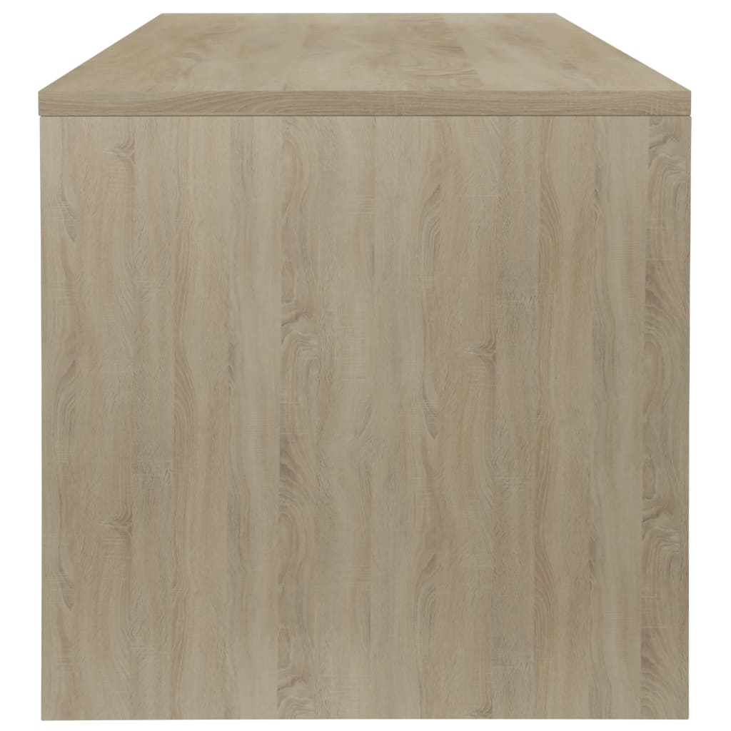 Couchtisch Weiß und Sonoma-Eiche 100x40x40 cm Holzwerkstoff