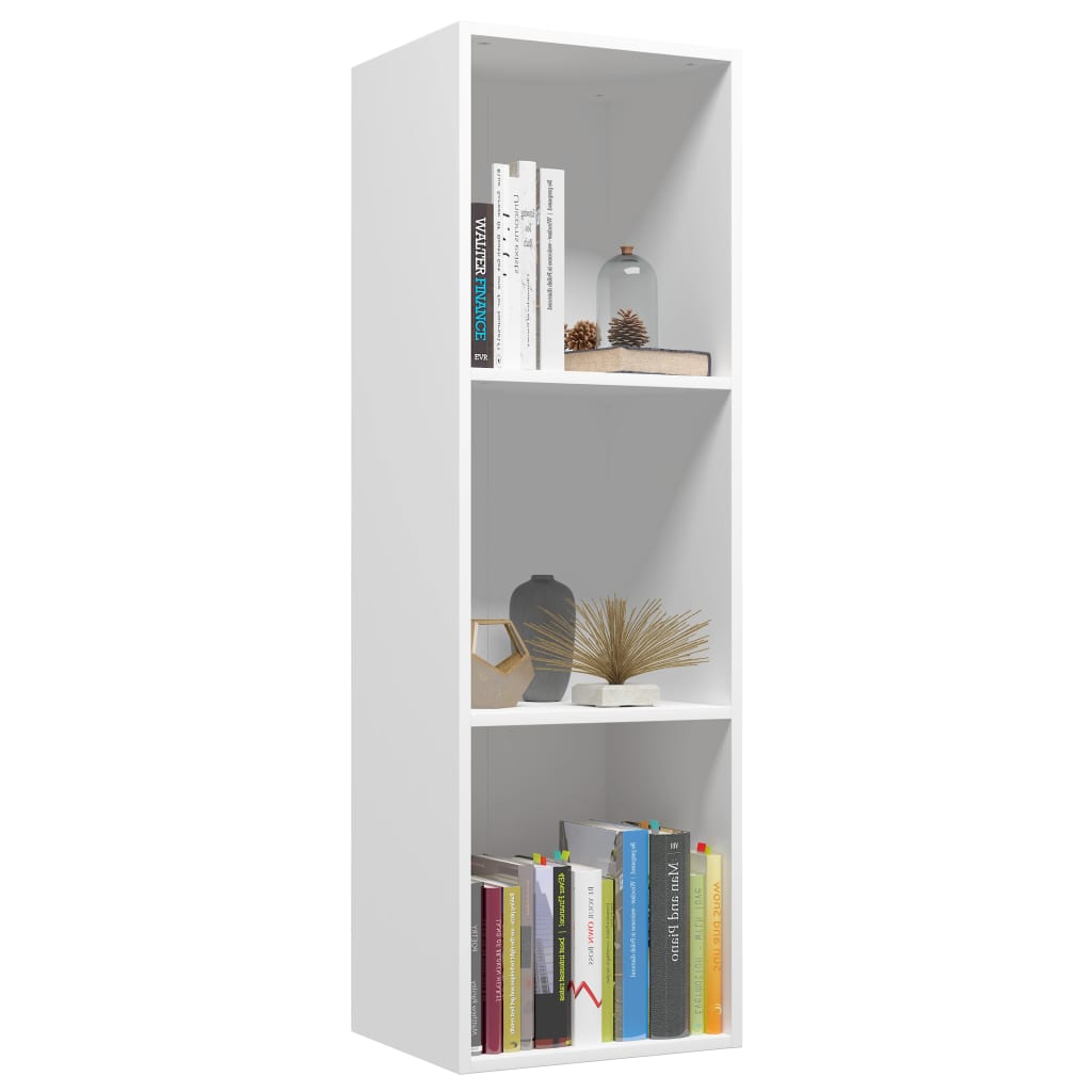 Bibliothèque/meuble TV blanc 36x30x114 cm matériau bois