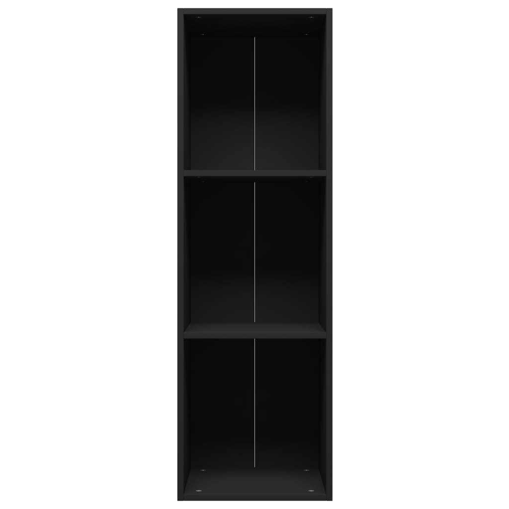 Bücherregal/TV-Schrank Schwarz 36x30x114 cm Holzwerkstoff