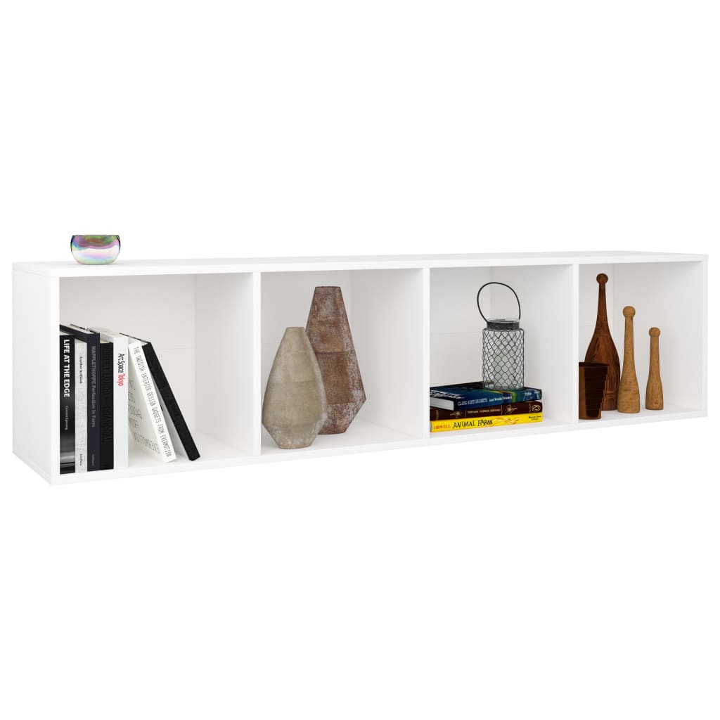 Bibliothèque/meuble TV blanc 36×30×143 cm matériau bois