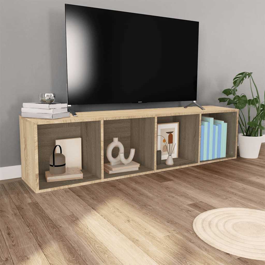 Bibliothèque/meuble TV en chêne Sonoma 36x30x143 cm, matériau à base de bois
