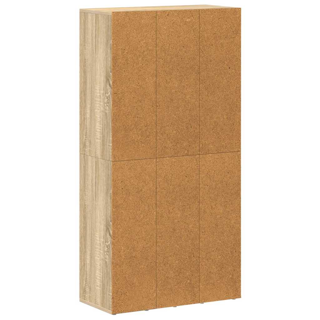 Bücherregal/Sideboard Sonoma-Eiche 66×30×130 cm Holzwerkstoff